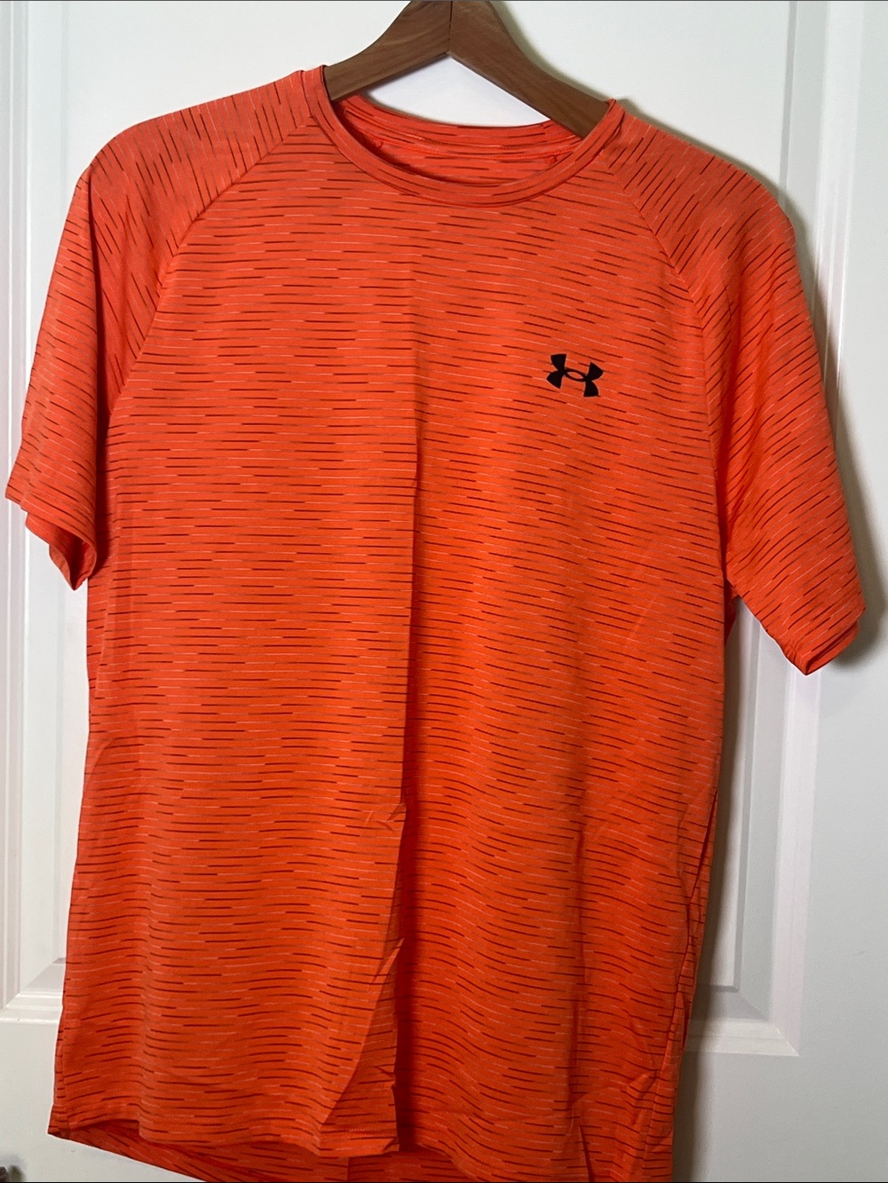 Under Armour Orange Short Sleeve Performance Tee with Black Logo